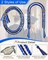 Graduation Lei Set Class of 2026 Grad Ribbon Leis with Honor Cord Double Braided Graduate Leis for Men Women Blue Black White